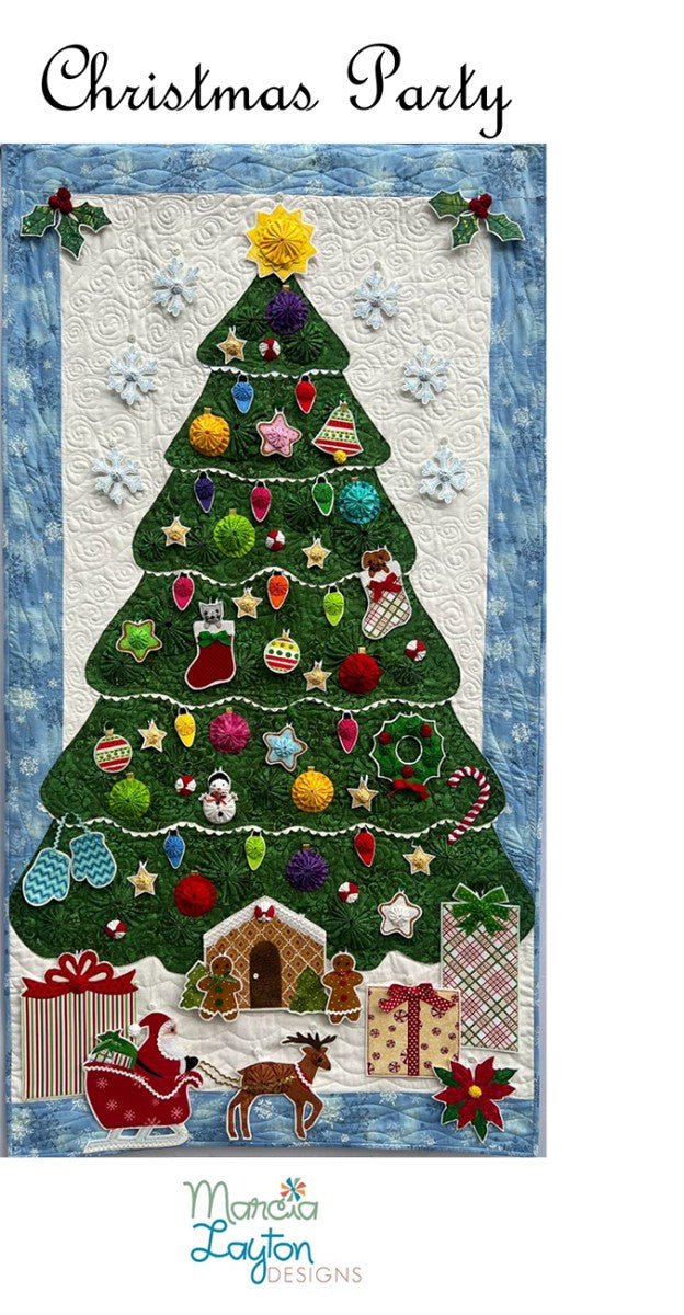 Christmas Party Door Quilt Pattern by Marcia Layton Designs - QuiltingJoyPDX