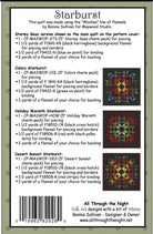 Christmas Quilt Kit: Starburst Flannel Pattern for Cozy Holiday Decor - QuiltingJoyPDX