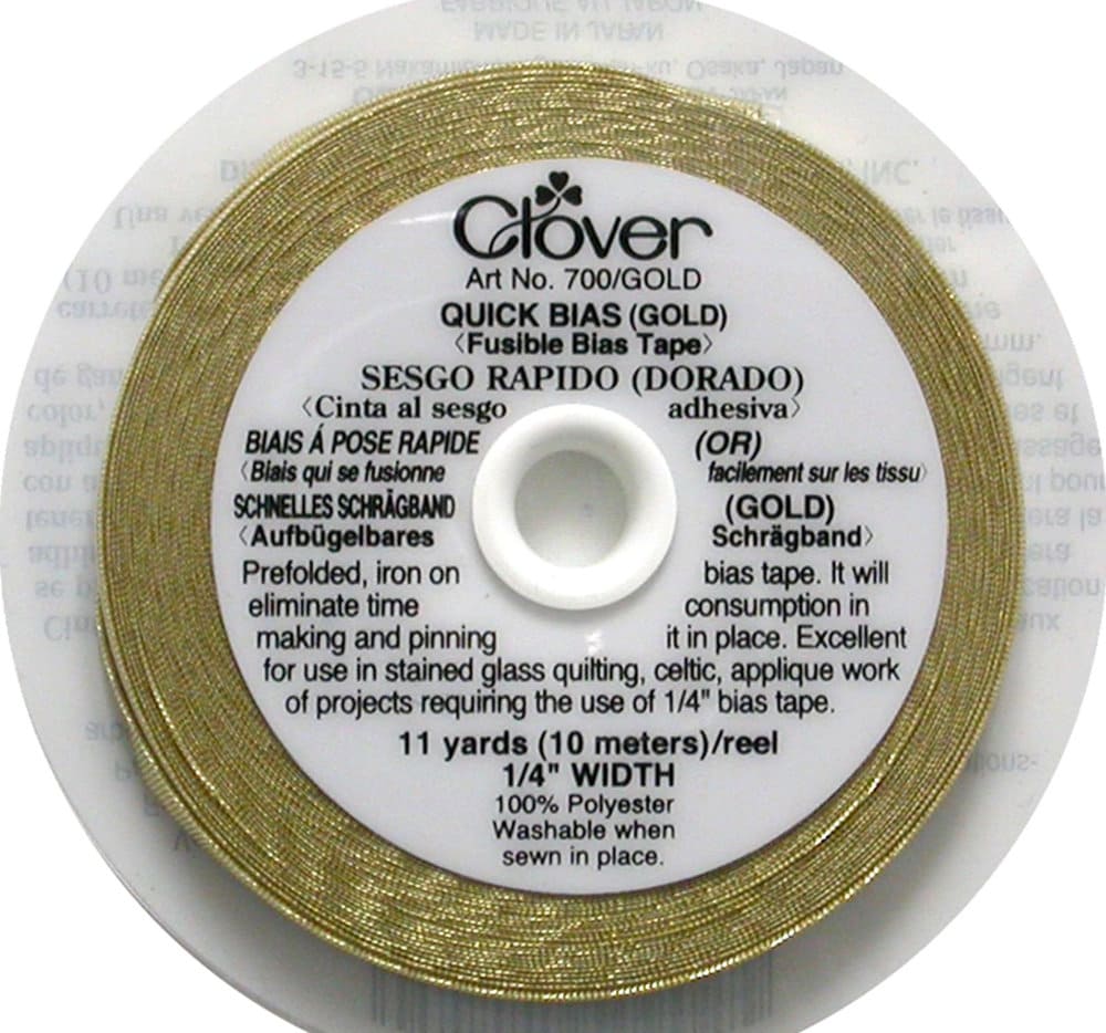 Clover 1/4" Fusible Quick Bias - Gold, 11 yards - QuiltingJoyPDX
