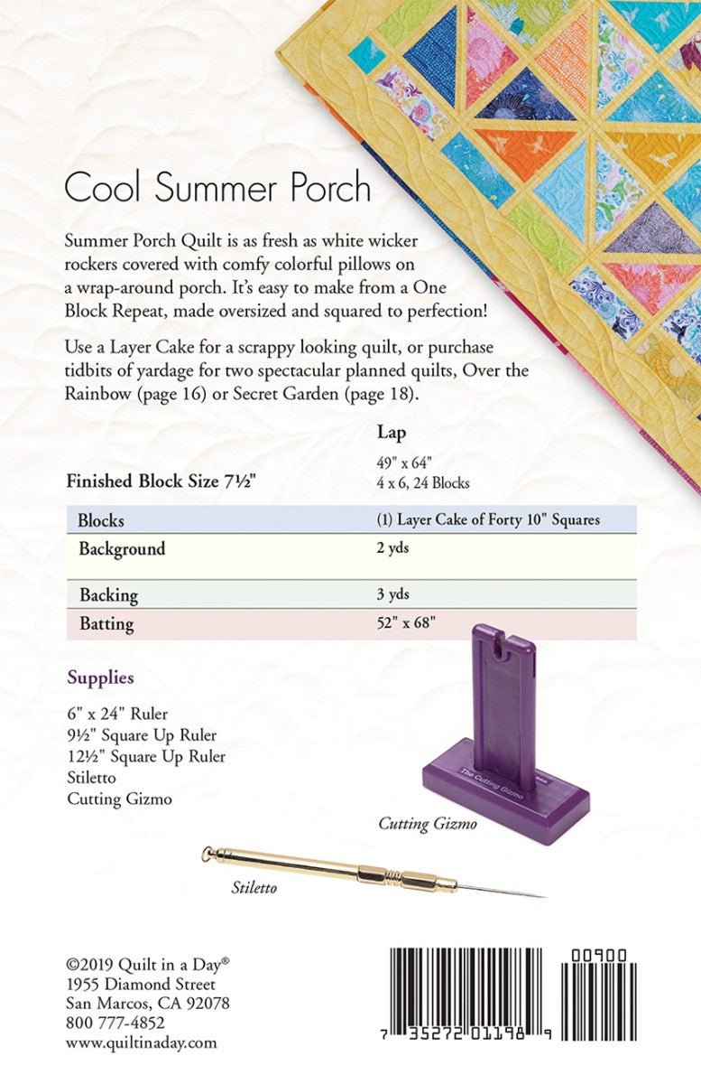 Cool Summer Porch Quilt Pattern – Quilt In A Day - QuiltingJoyPDX