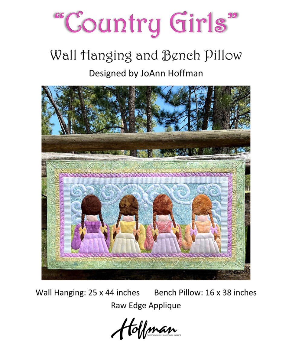 Country Girls Wall Hanging & Bench Pillow Appliqué Pattern – Paha Sapa Traders - QuiltingJoyPDX