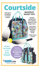 Courtside Racket Backpack Tote Pattern - byAnnie.com - QuiltingJoyPDX