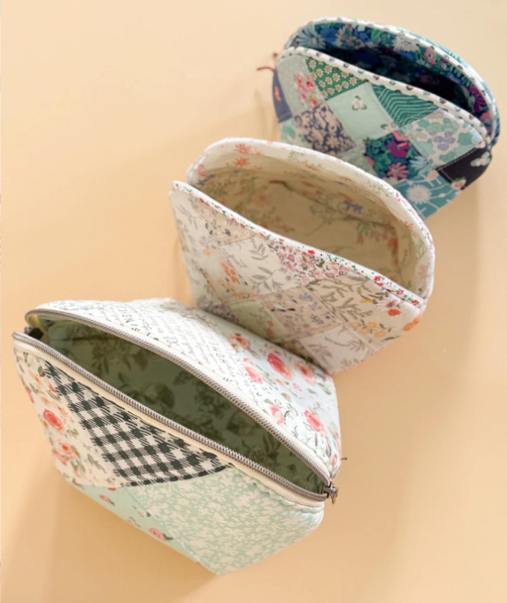 Criss Cross Pouch Set Pattern by Minki Kim - QuiltingJoyPDX