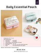 Daily Essential Pouch Pattern by Minki Kim - QuiltingJoyPDX