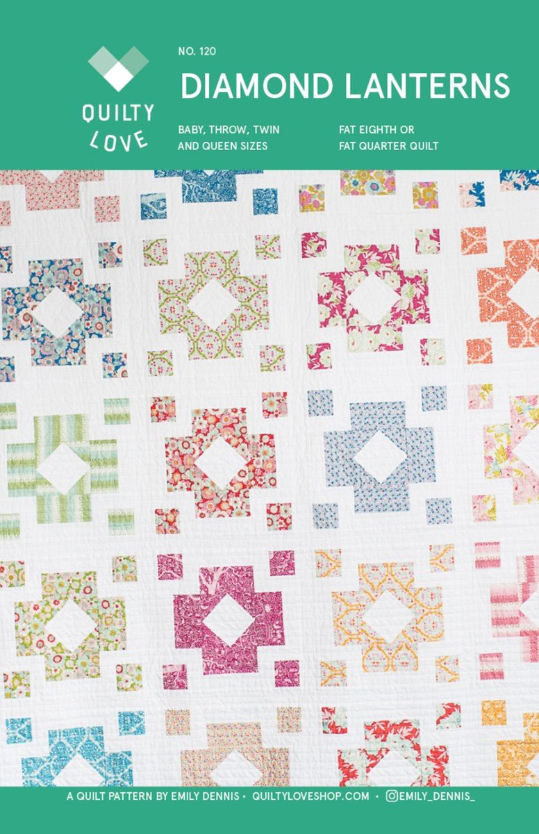 Diamond Lanterns Quilt Pattern - QuiltingJoyPDX