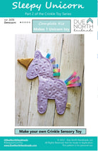 Due North Sleepy Unicorn - Crinkle Toy Kit - QuiltingJoyPDX