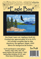 Eagle Bay – Laser Cut Appliqué Wall Hanging Quilt Kit by Sue Pritt (14" x 10") - QuiltingJoyPDX
