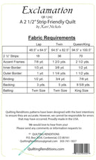 Exclamation Quilt Pattern from Quilting Renditions - QuiltingJoyPDX