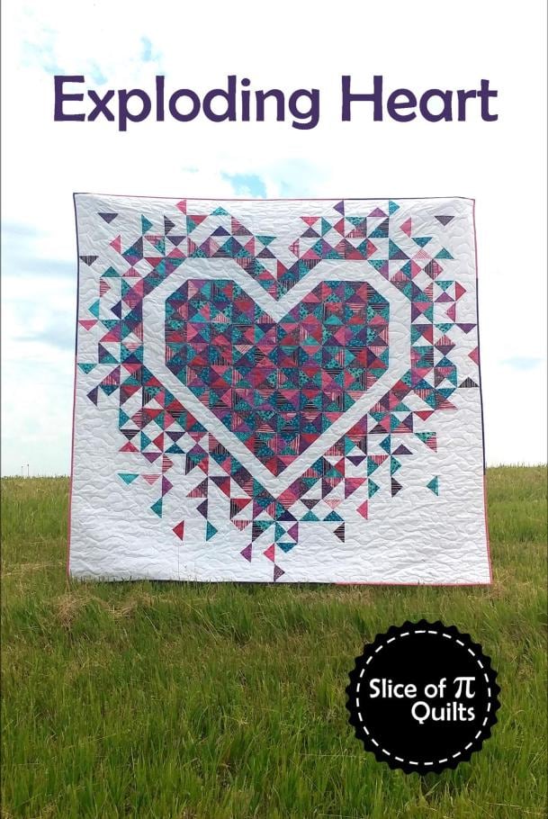 Exploding Heart Quilt Pattern by Laura Piland - 72" x 72" - QuiltingJoyPDX
