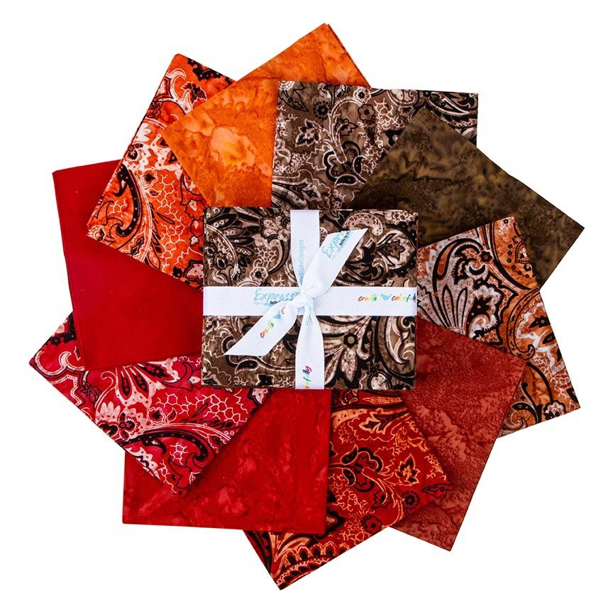 Expressions Batiks Express Yourself! Bandana Copper Canyon Fat Quarter Bundle B - QuiltingJoyPDX