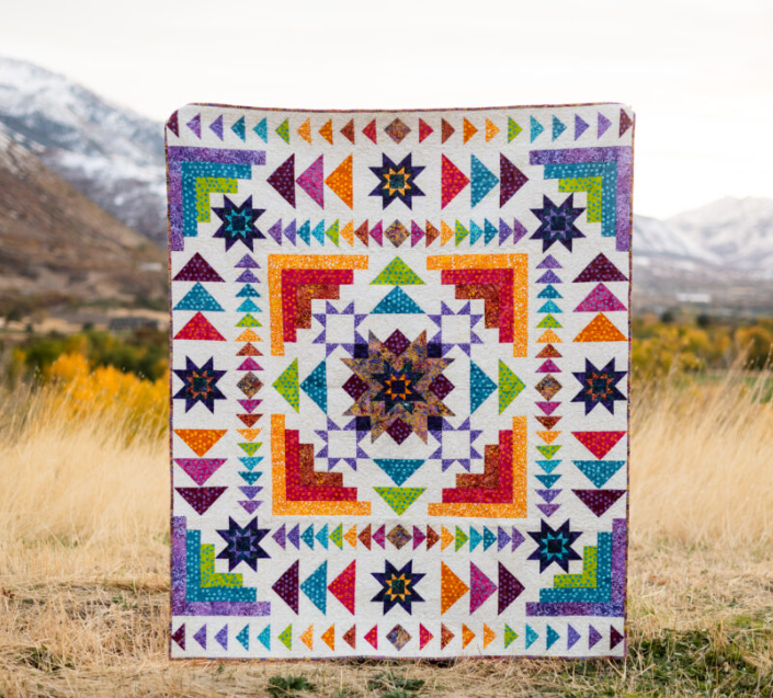 Expressions Batiks Hyperion Quilt Kit – Leslie Ryan Polka Pop Batik Fabric (No Decorative Box) - QuiltingJoyPDX