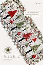 Fa la la ForestTable Runner, designed by Susan Marth. Finished size 14.5" x 54.5" - QuiltingJoyPDX