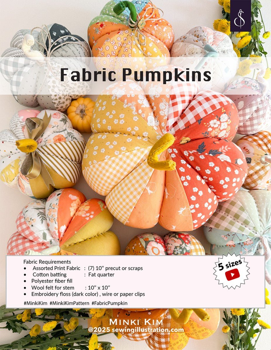 Fabric Pumpkins Pattern - QuiltingJoyPDX