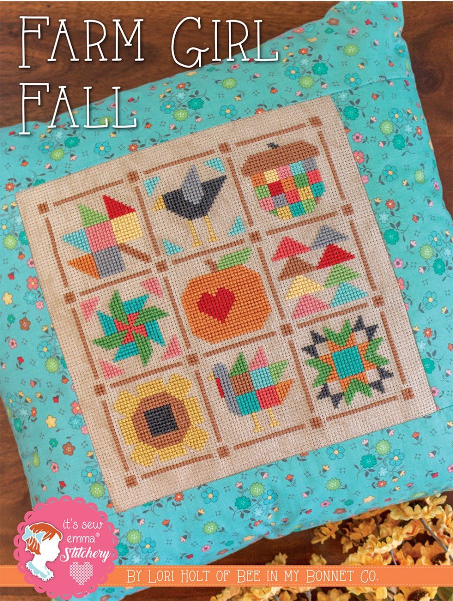 Farm Girl Fall Cross Stitch - QuiltingJoyPDX