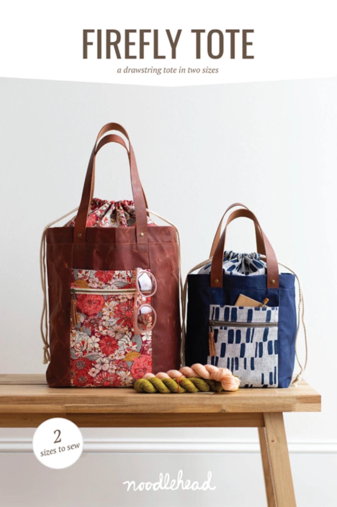 Firefly Tote Bag Pattern Designed by Anna Graham - includes 2 sizes - QuiltingJoyPDX