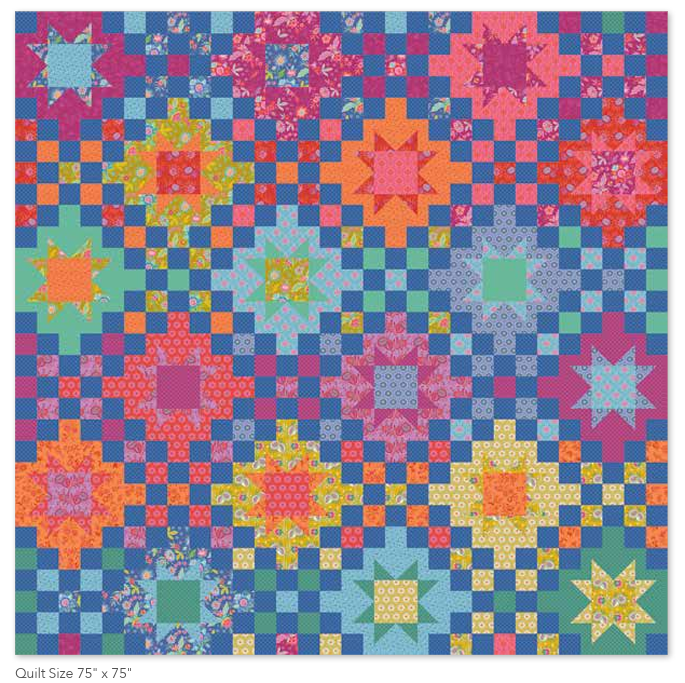 Flicker Quilt Kit – Kipling Gardens by Riley Blake Designs | 75x75 - QuiltingJoyPDX