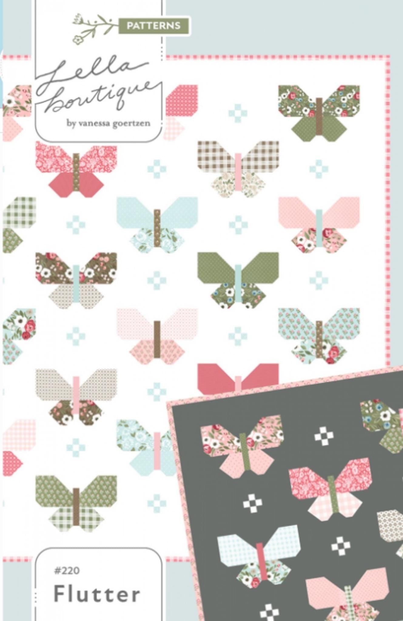 Flutter Quilt Pattern by Lella Boutique - approx 76.5" x 83.5" finished size - QuiltingJoyPDX