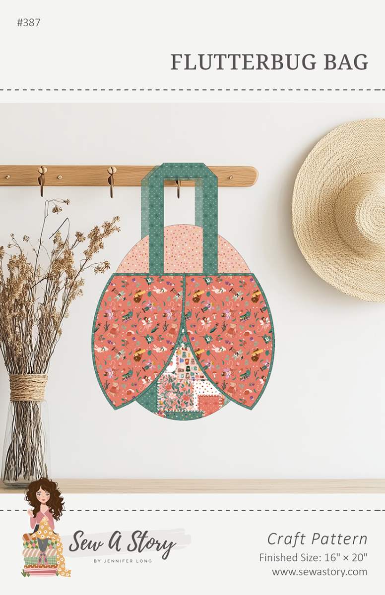 Flutterbug Bag Pattern by Jennifer Long (16" x 20") - QuiltingJoyPDX