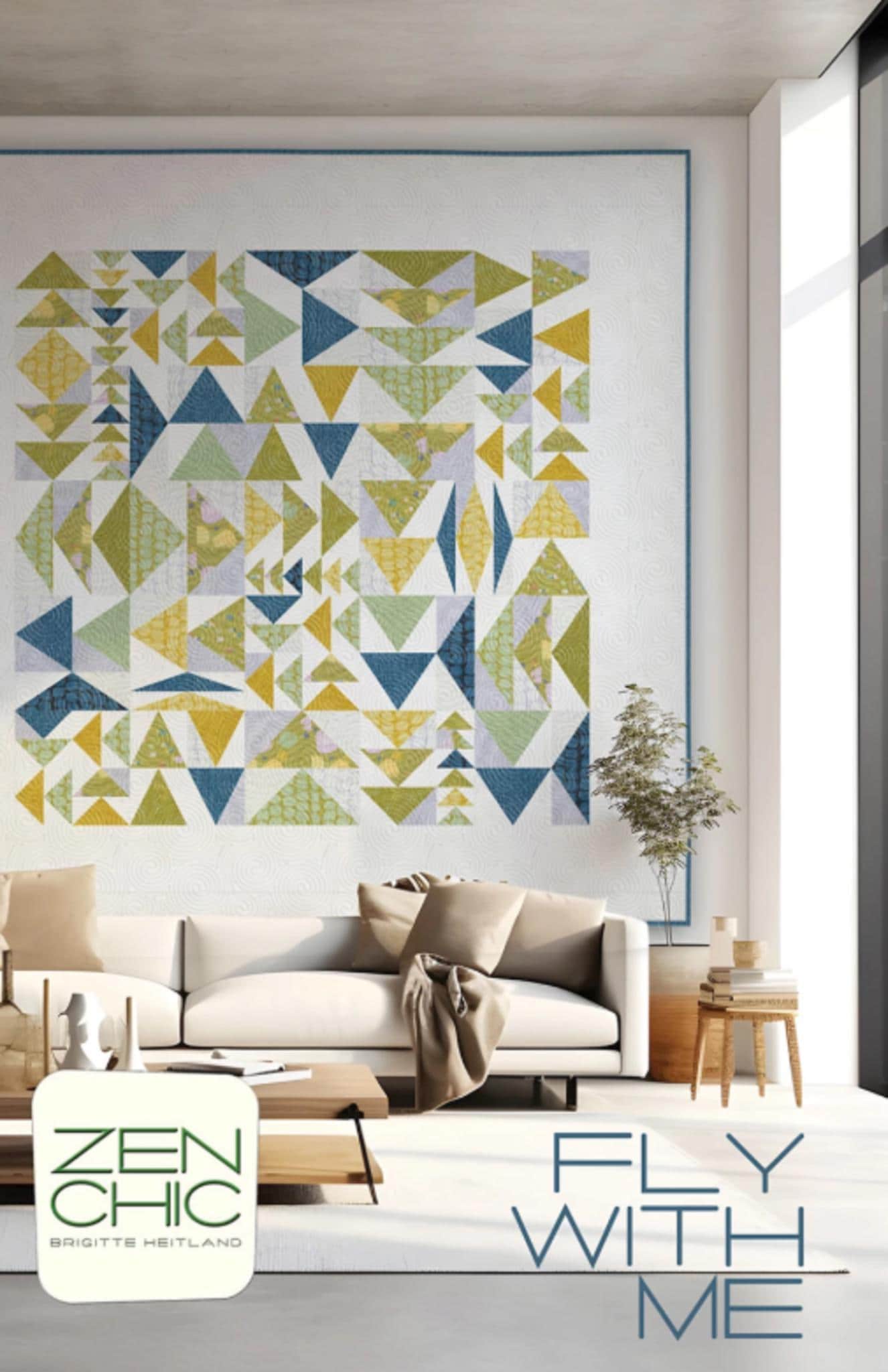 Fly With Me Quilt Pattern by Brigitte Heitland from Zen Chic - 81" x 81" - QuiltingJoyPDX