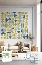Fly With Me Quilt Pattern by Brigitte Heitland from Zen Chic - 81" x 81" - QuiltingJoyPDX