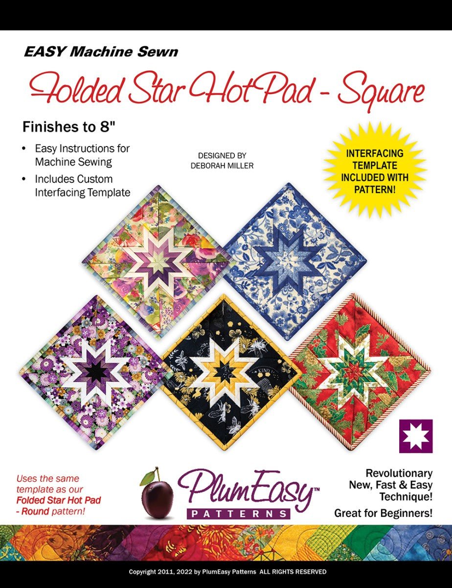 Folded Star Hot Pad - Square - QuiltingJoyPDX