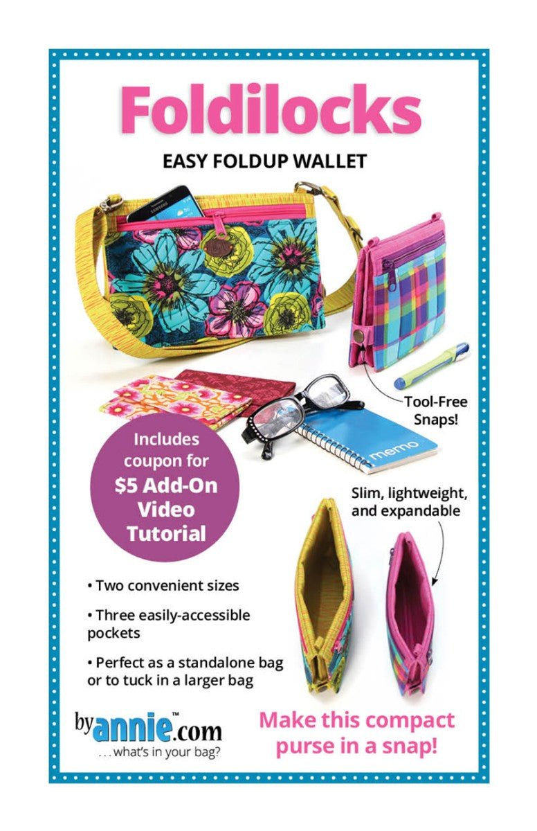Foldilocks Wallet Pattern - QuiltingJoyPDX