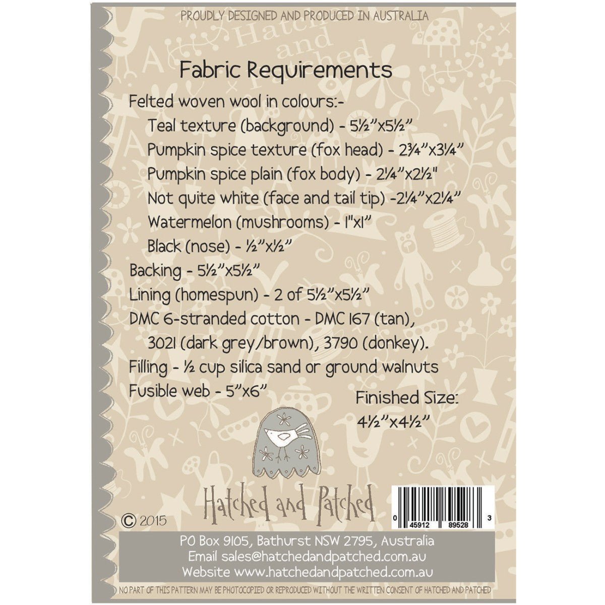 Frankie Fox Pincushion Pattern – Hatched & Patched - QuiltingJoyPDX