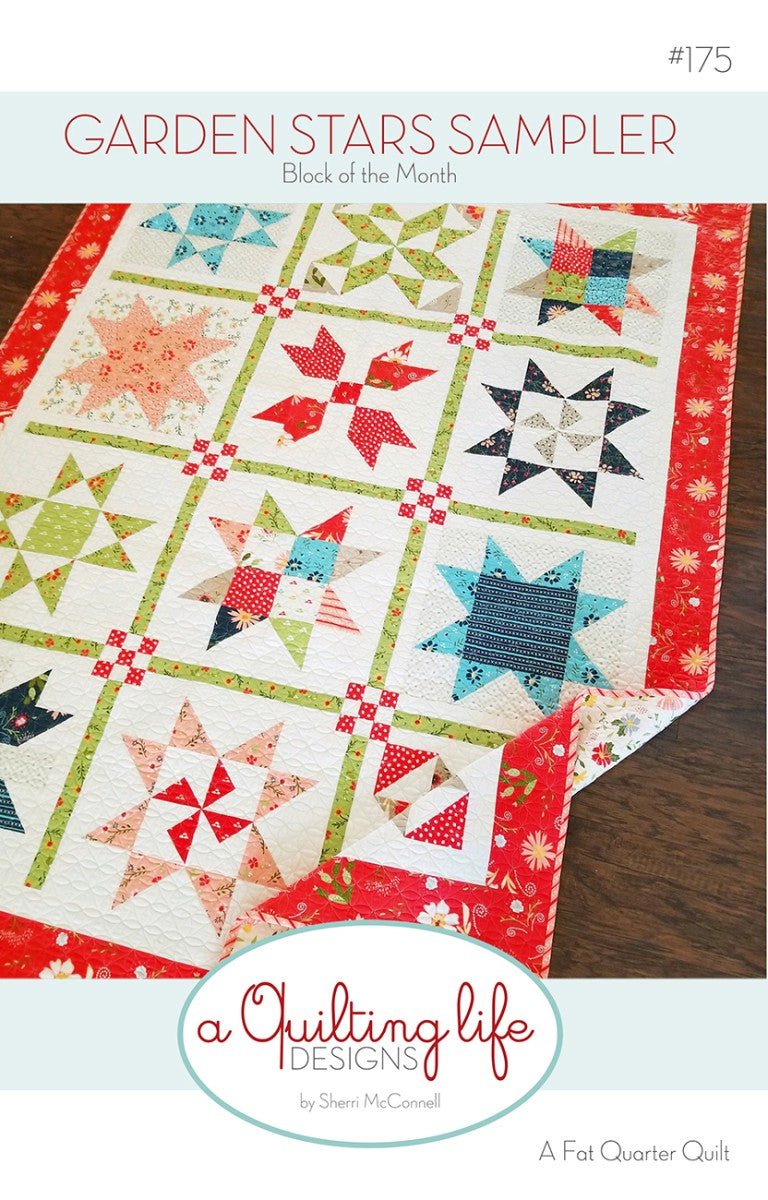 Garden Stars Sampler Quilt Pattern - QuiltingJoyPDX