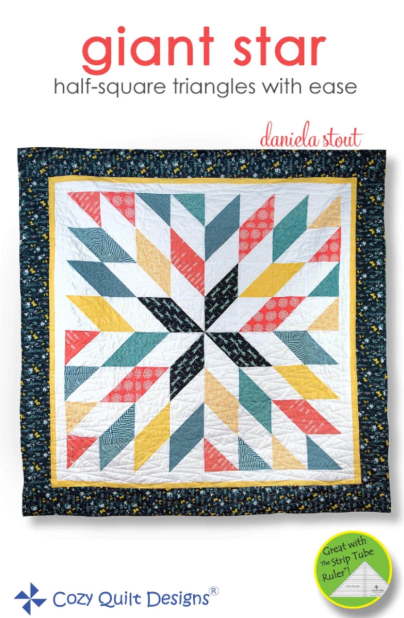 Giant Star Quilt Pattern from Daniella Stout of Cozy Quilt Designs - 5 sizes included - QuiltingJoyPDX