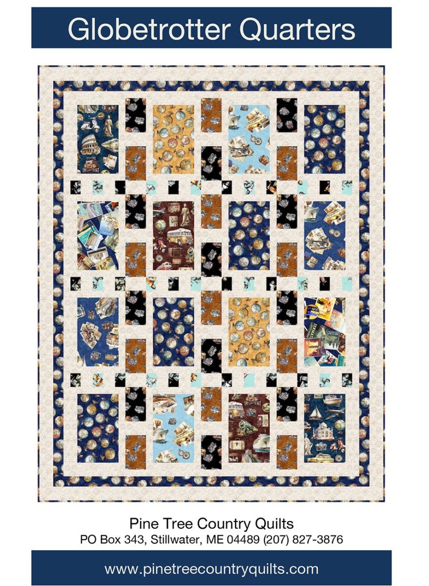 Globetrotter Quarters - QuiltingJoyPDX