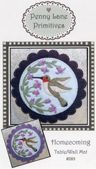 Homecoming Wool Appliqué Mat Pattern by Penny Lane Primitives - QuiltingJoyPDX