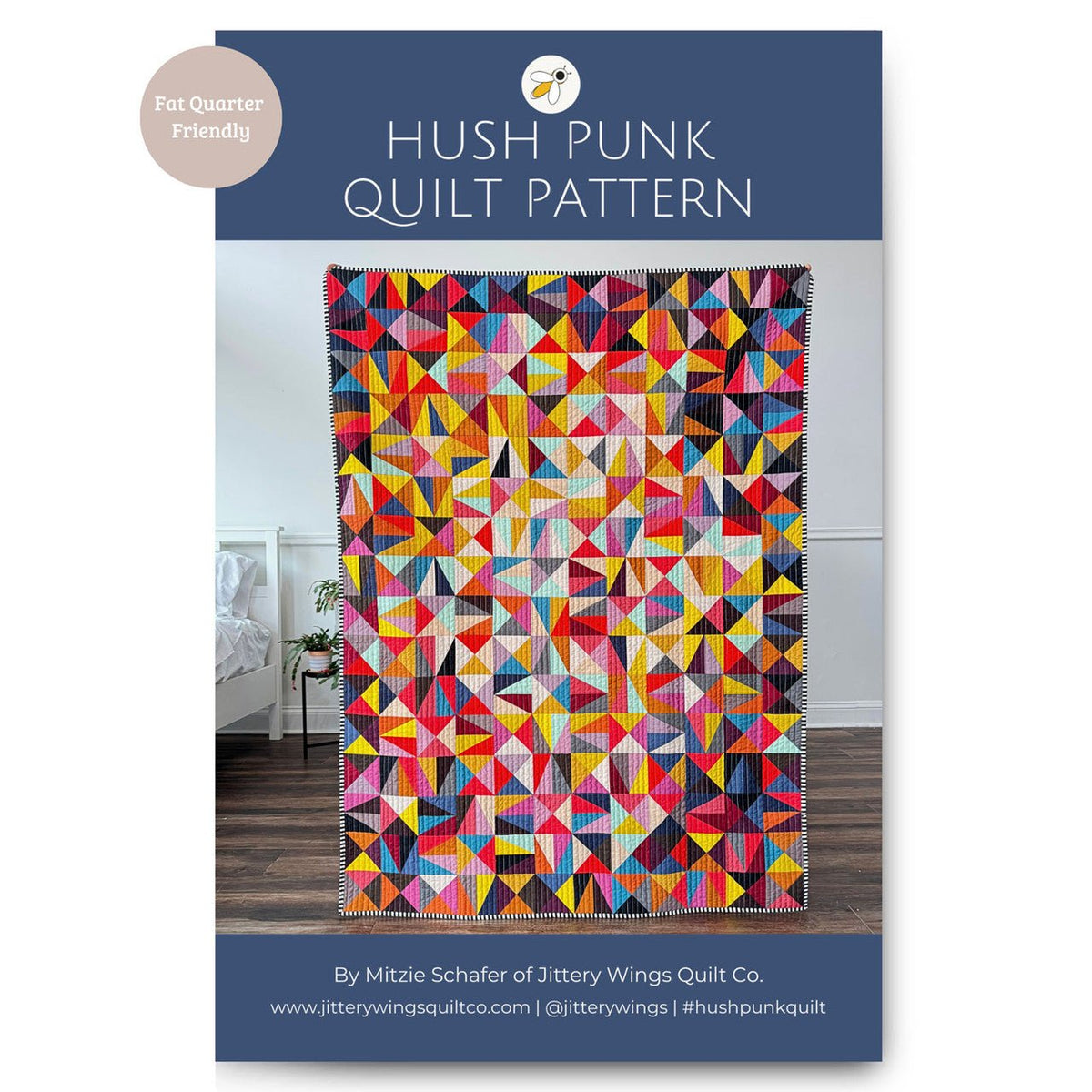 Hush Punk Quilt Pattern by Mitzie Schafer – Jittery Wings Quilt Co. (5 Sizes) - QuiltingJoyPDX