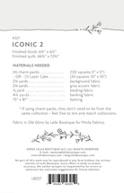 Iconic 2 Quilt Pattern by Lella Boutique - approx 66.5" x 72.5" finished size - QuiltingJoyPDX