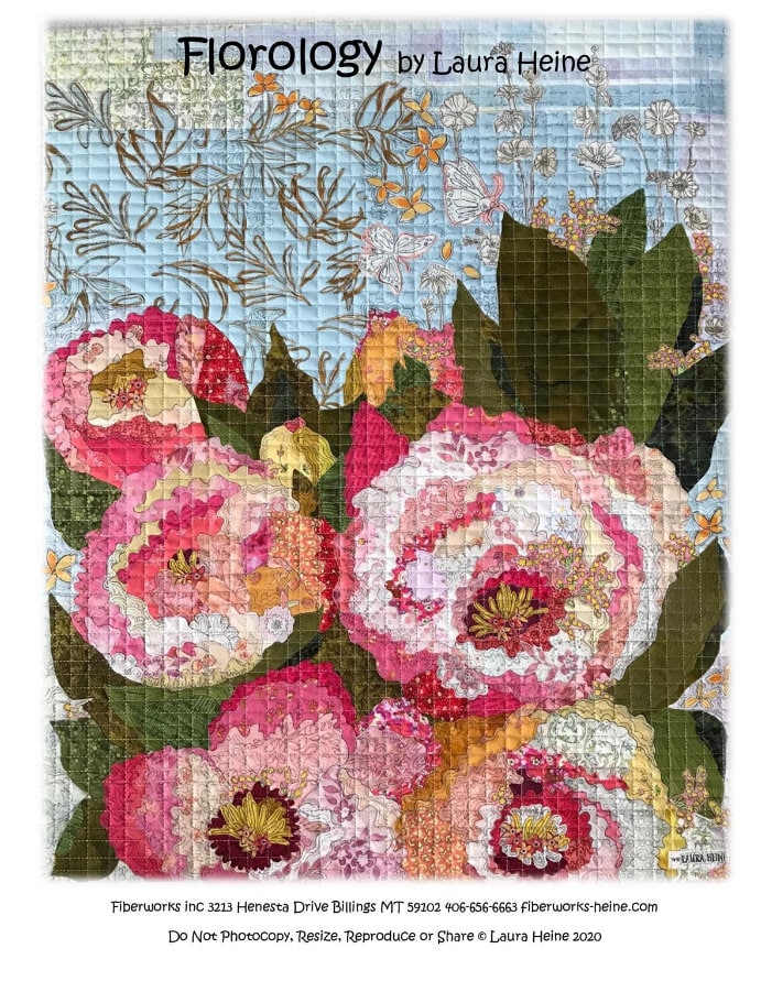 Florology Collage Quilt Pattern by Laura Heine (24" x 30")