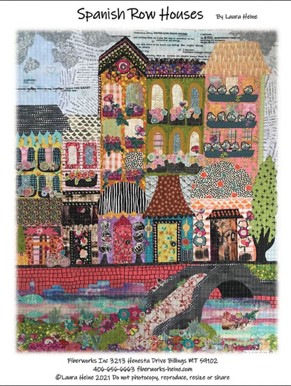 Spanish Row Houses Pattern by Laura Heine - finished size approx 28" W x 34" L