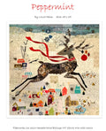 Peppermint Reindeer Collage Quilt Pattern by Laura Heine (35" x 35")