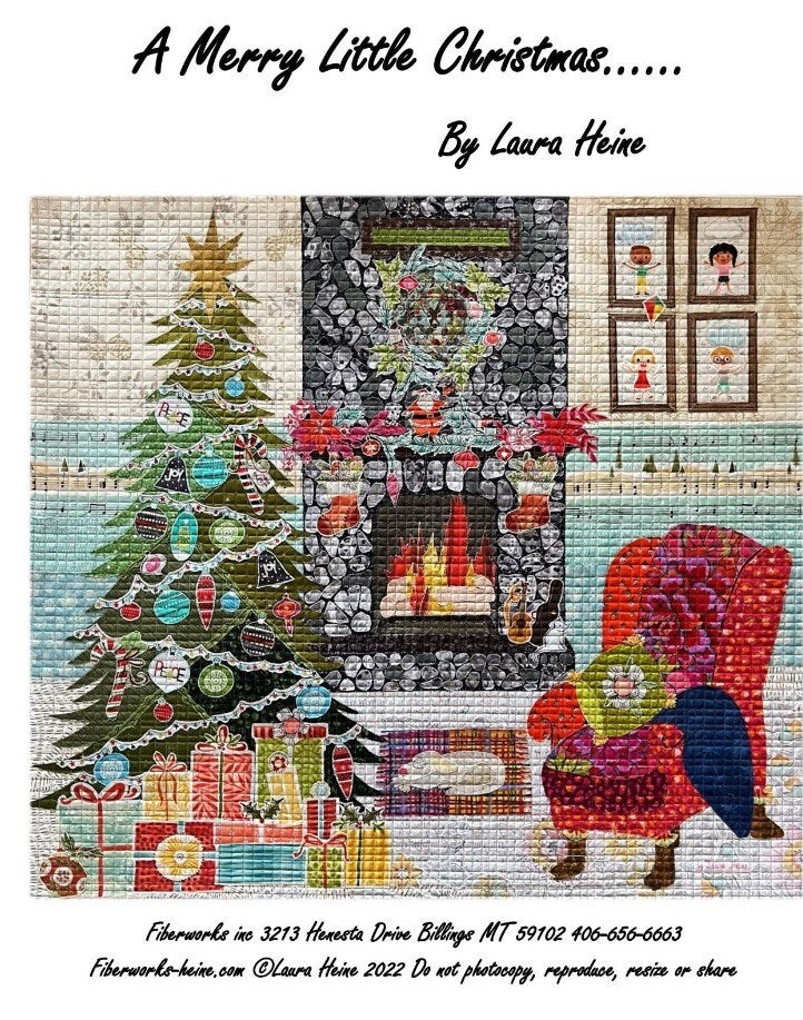 A Merry Little Christmas Pattern by Laura Heine - finished size approx 34" W x 31" L (pattern only)