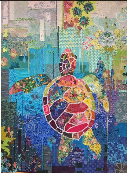 Seawell (Turtle) Collage Quilt Patterns by Laura Heine -finished size 45" x 60"