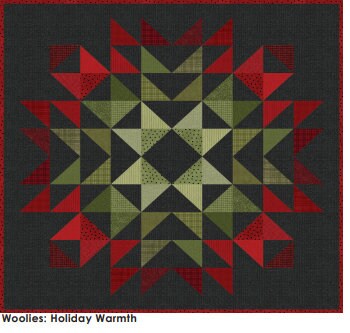 Starburst Quilt Kit - Pattern by Bonnie Sullivan.  Includes Pattern + Fabric to piece this gorgeous top.  Approx size 44" x 44"
