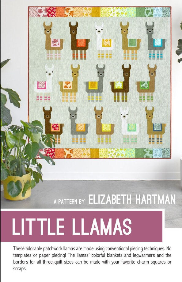 Little Llamas Quilt Pattern by Elizabeth Hartman - Three quilt sizes; fabric not included