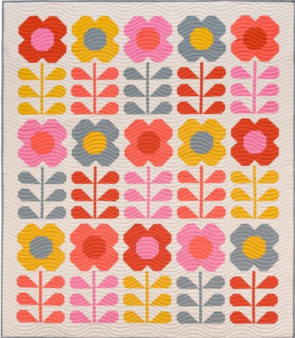 Hello Spring Quilt Pattern by Pen + Paper Patterns - Three quilts in two patterns included.  Quilt Kit also available in separate listing.