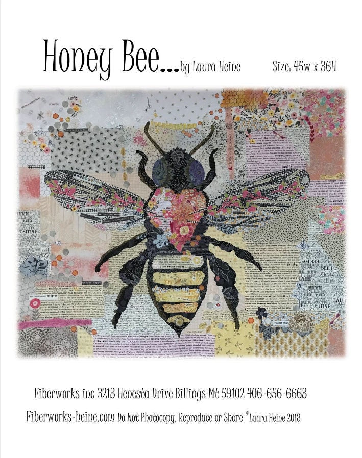 Honey Bee Quilt Pattern by Laura Heine (45" x 36")