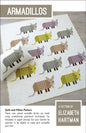 Armadillos Quilt Pattern by Elizabeth Hartman - Two quilt pattern sizes + Pillow Pattern