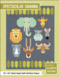 Spectacular Savanna Sampler Quilt Pattern by Elizabeth Hartman - Finished size approximately 64" x 84". No Fabric included