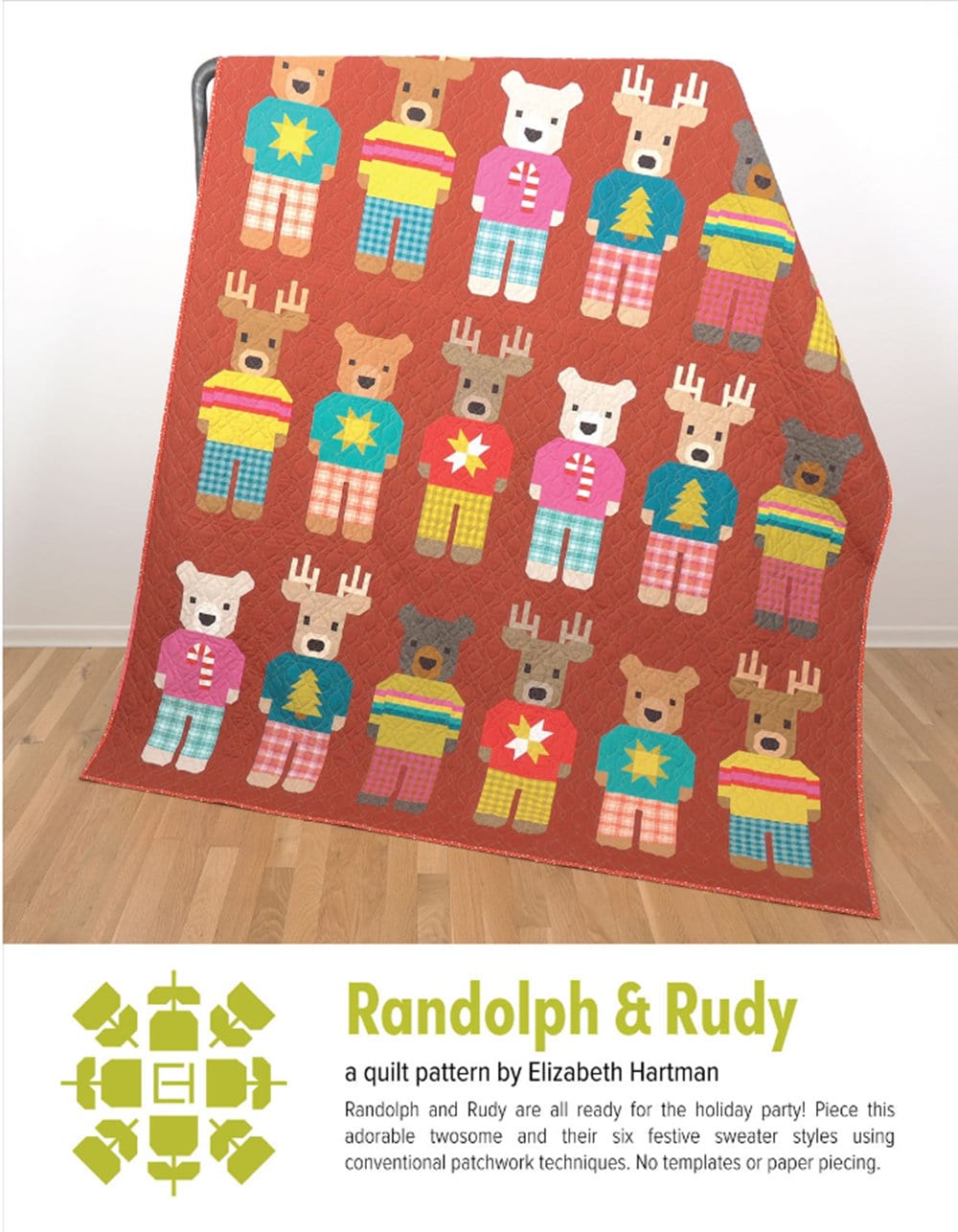 Randolph & Rudy Quilt Pattern by Elizabeth Hartman - Two pattern sizes included.