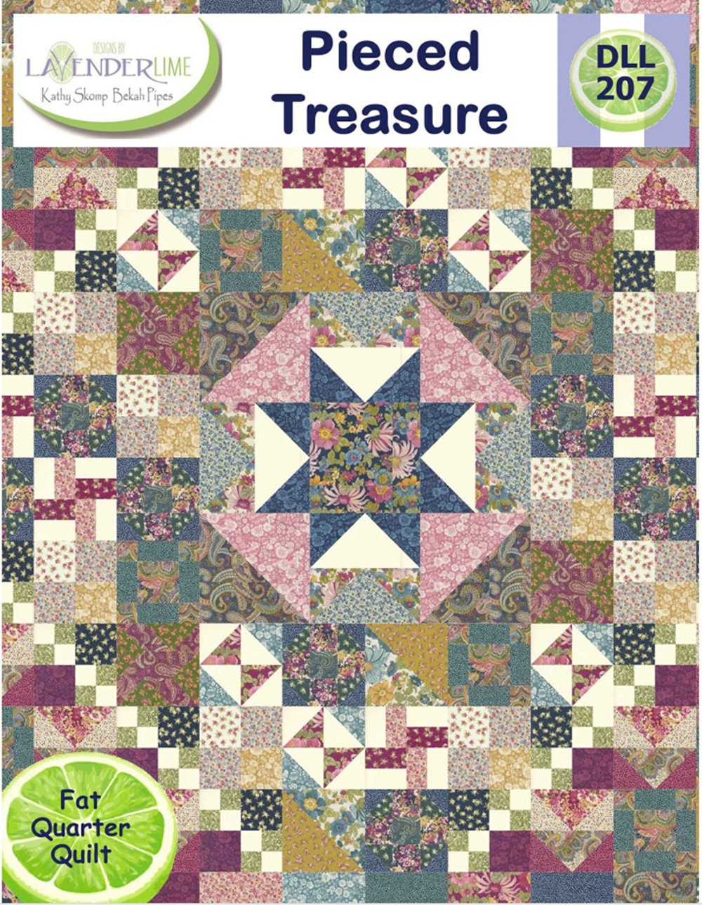 Pieced Treasure Quilt Pattern: Fat Quarters, Multi-Block Design