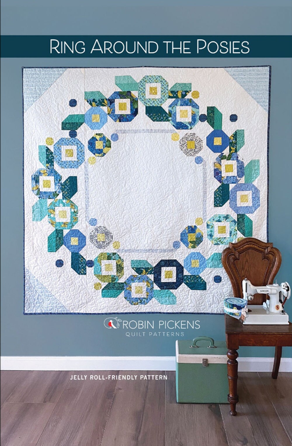 Ring Around the Posies Quilt Pattern: Jelly Roll Friendly (64" x 64")