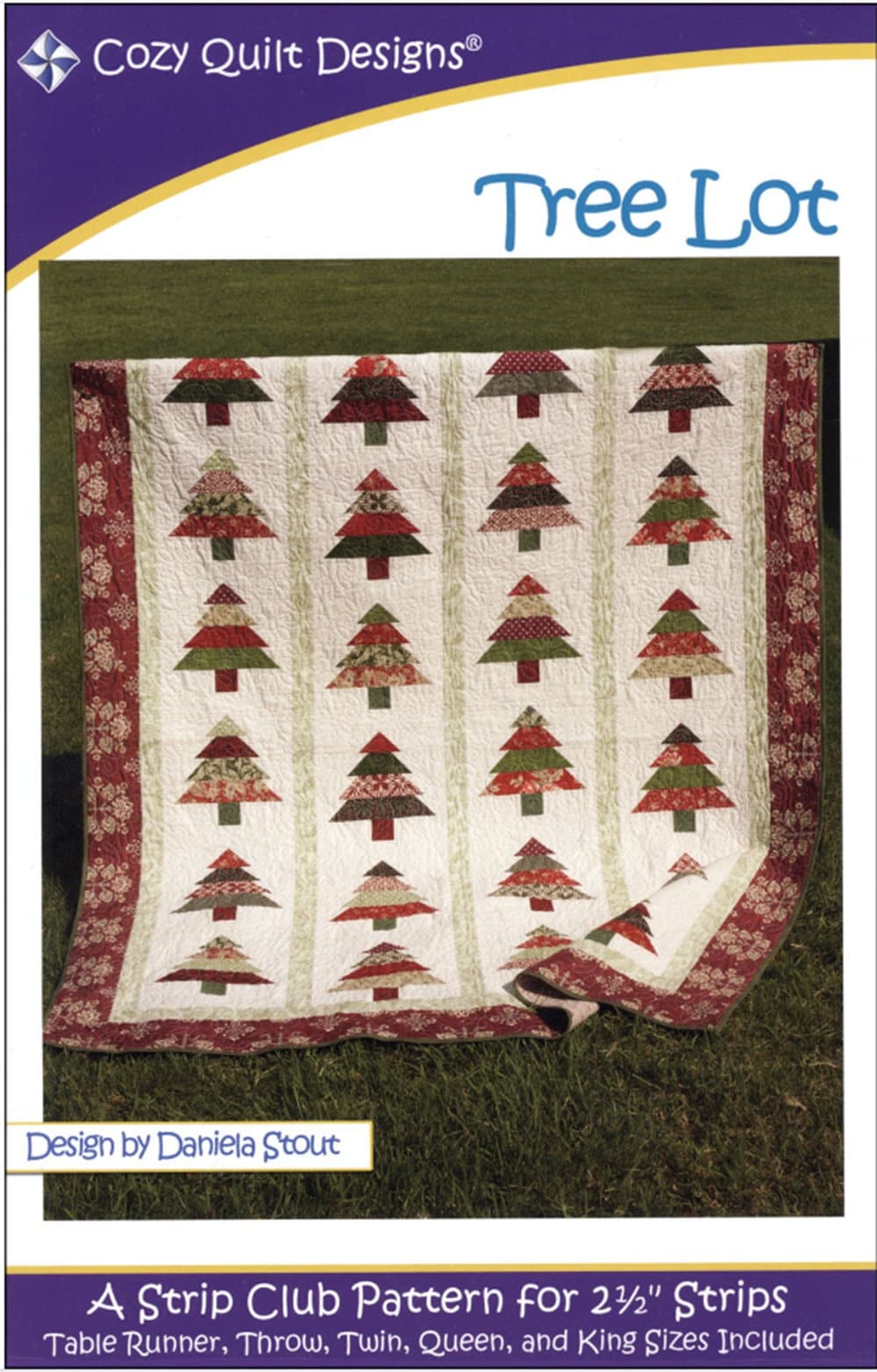 Tree Lot Quilt Pattern by Daniela Stout: 2.5" Strips, 5 Sizes