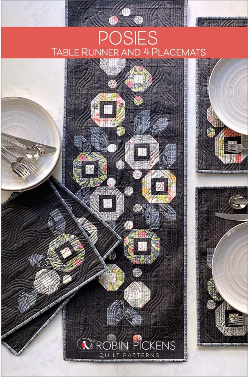 Posies Quilt Pattern: Table Runner & Placemat Set