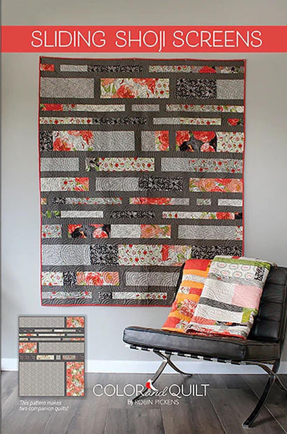 Sliding Shoji Screens Quilt Pattern by Robin Pickens. Precut Friendly. 60" x 74"